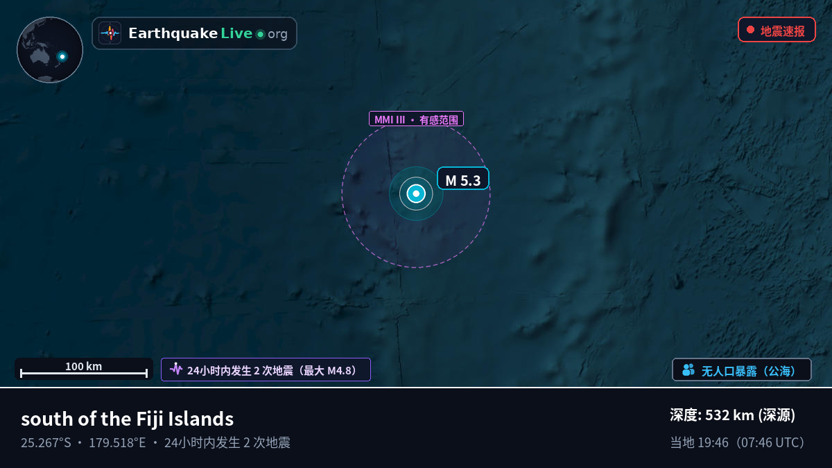 南太平洋 (Kermadec Islands)
