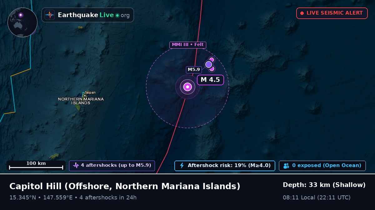 Off the coast of Capitol Hill, Northern Mariana Islands