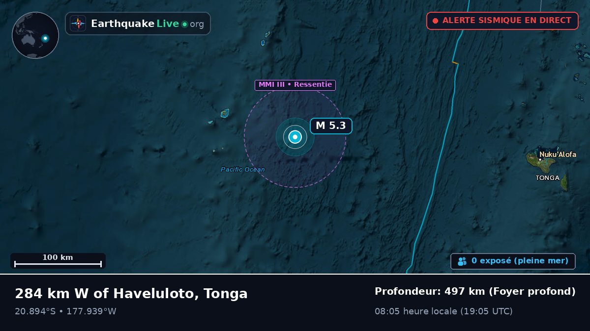 Océan Pacifique Sud (Tonga)