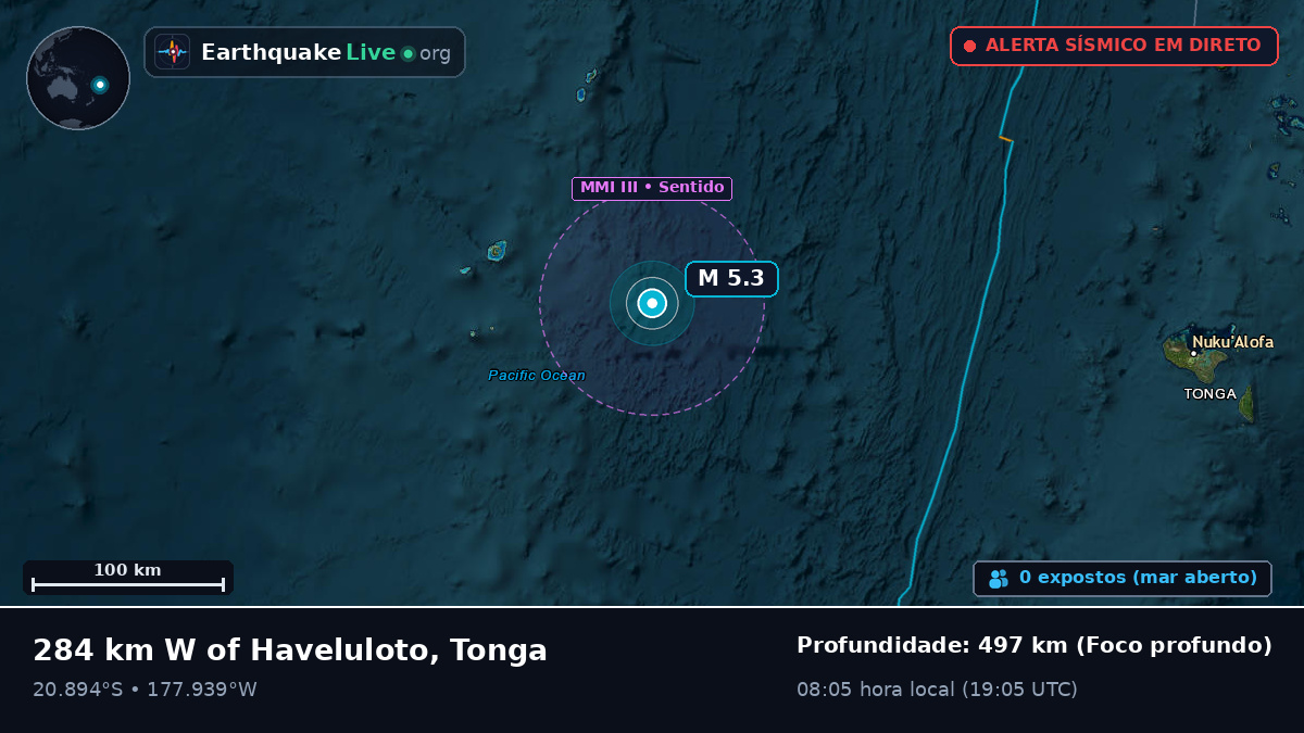 Oceano Pacífico Sul (Tonga)