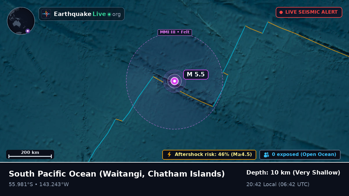 South Pacific Ocean (Chatham Islands)