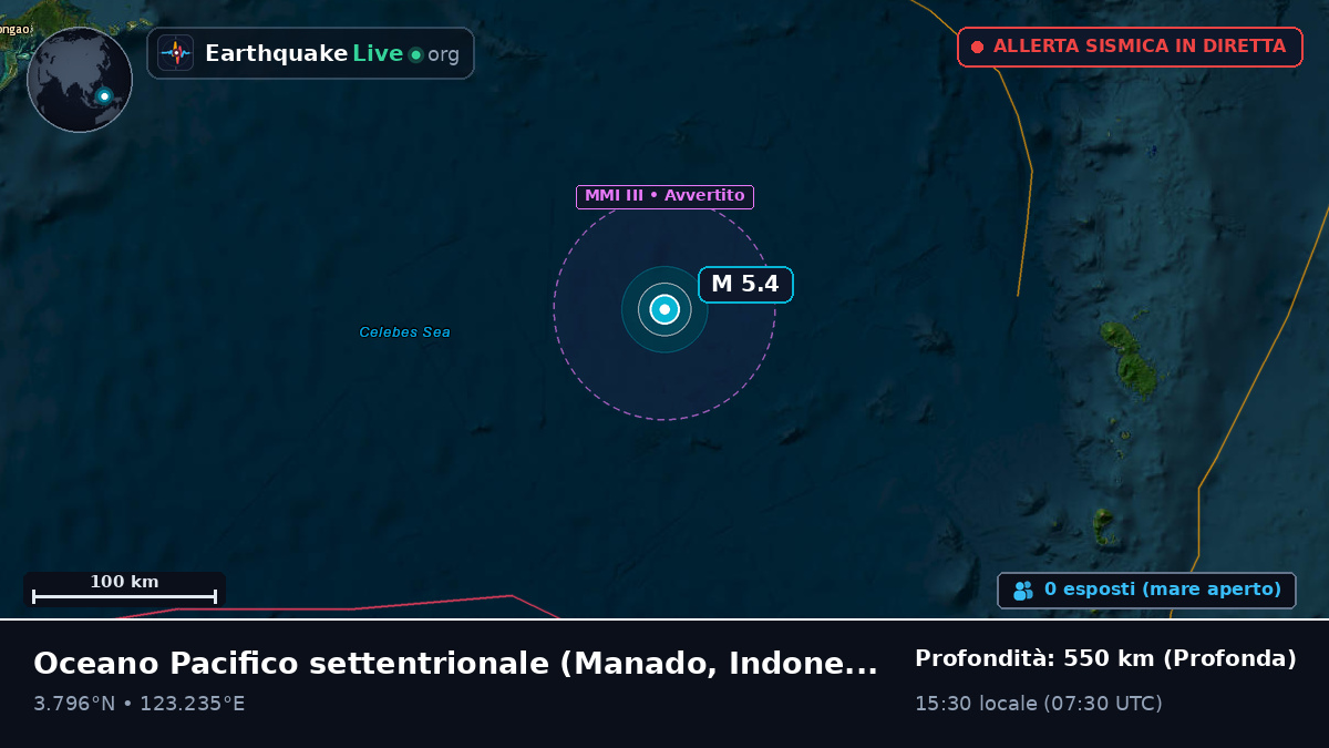 Oceano Pacifico settentrionale (Indonesia)