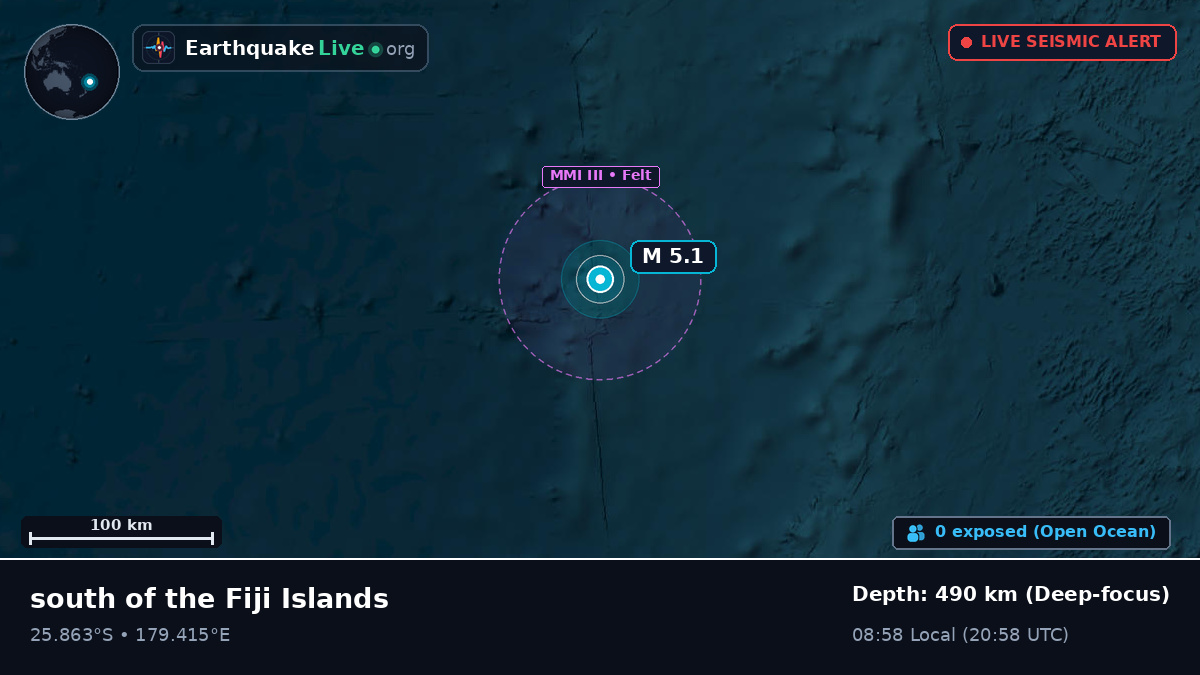 South Pacific Ocean (Kermadec Islands)