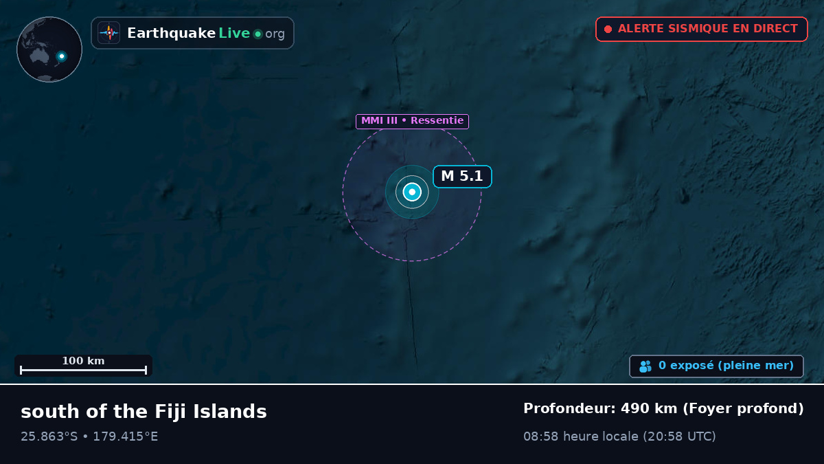 Océan Pacifique Sud (Kermadec Islands)