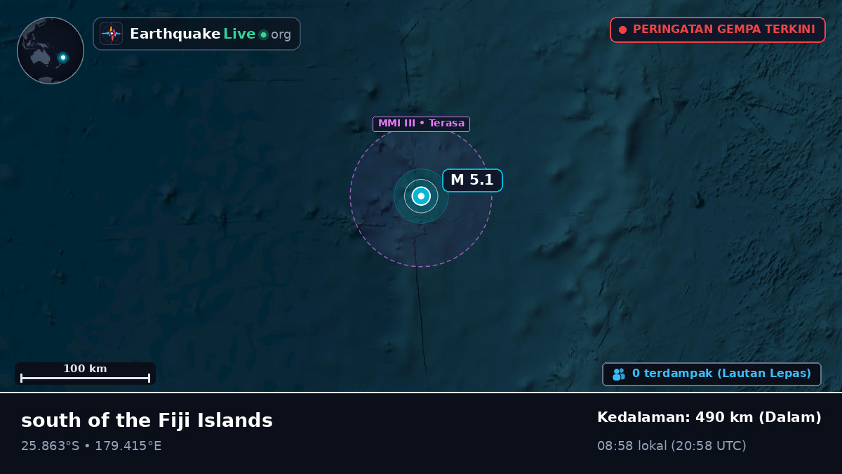 Samudra Pasifik Selatan (Kermadec Islands)