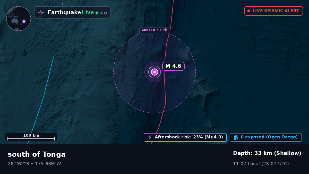 South Pacific Ocean (Kermadec Islands)