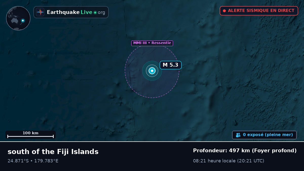 Océan Pacifique Sud (Kermadec Islands)