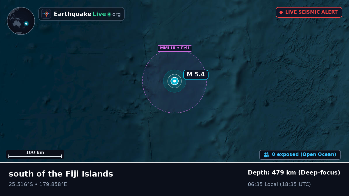 South Pacific Ocean (Kermadec Islands)