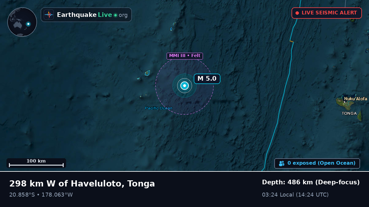 South Pacific Ocean (Tonga)