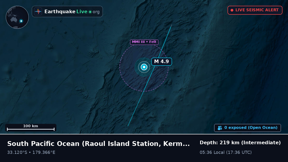 South Pacific Ocean (Kermadec Islands)