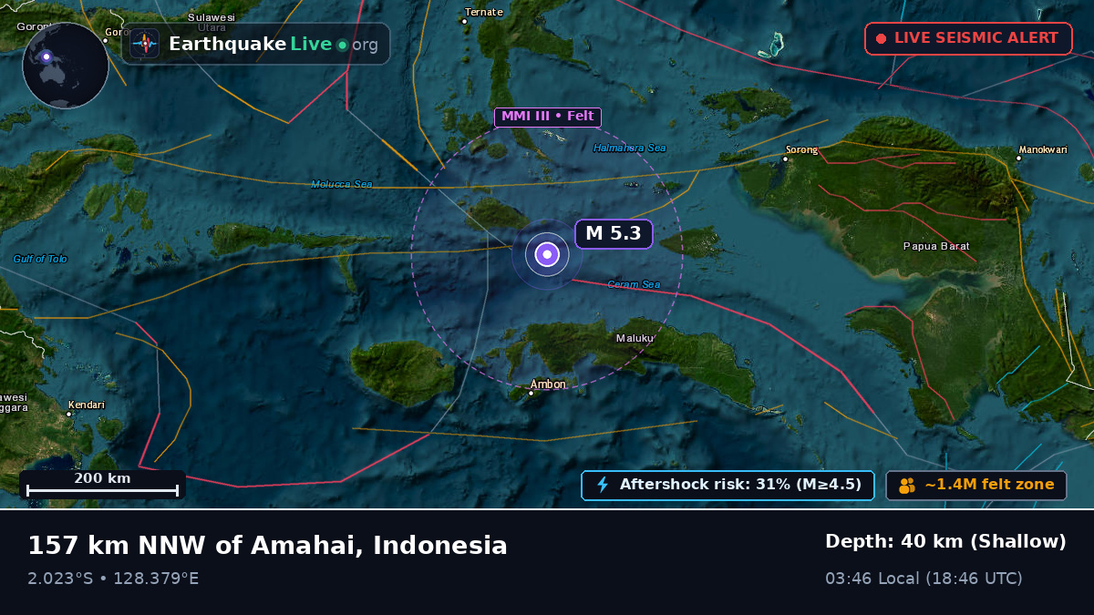 Off the coast of Ambon, Indonesia