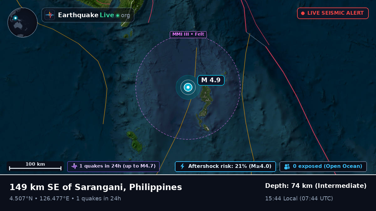 Off the coast of General Santos, Philippines