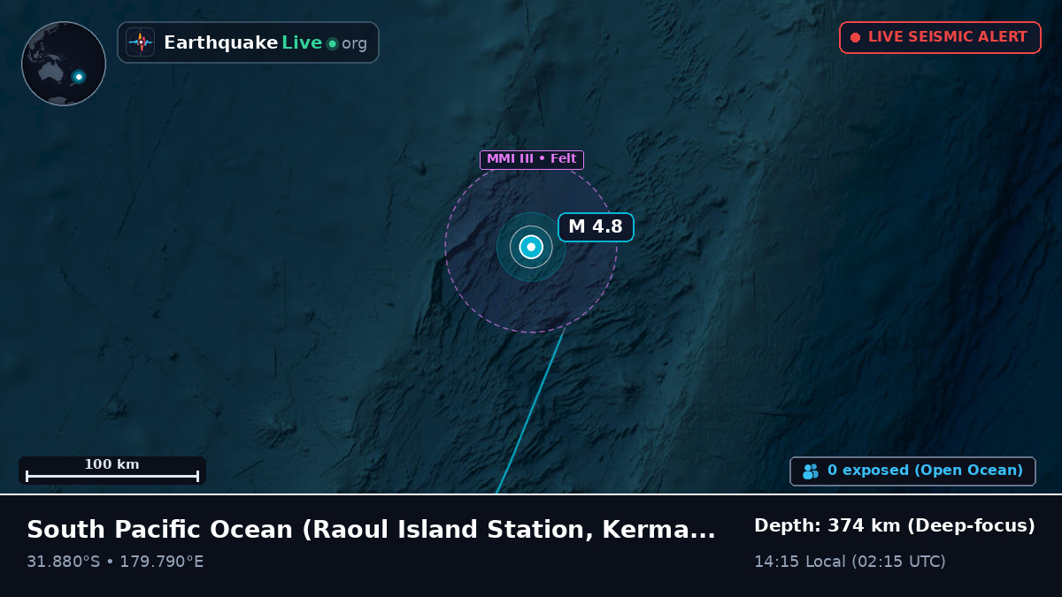 South Pacific Ocean (Kermadec Islands)