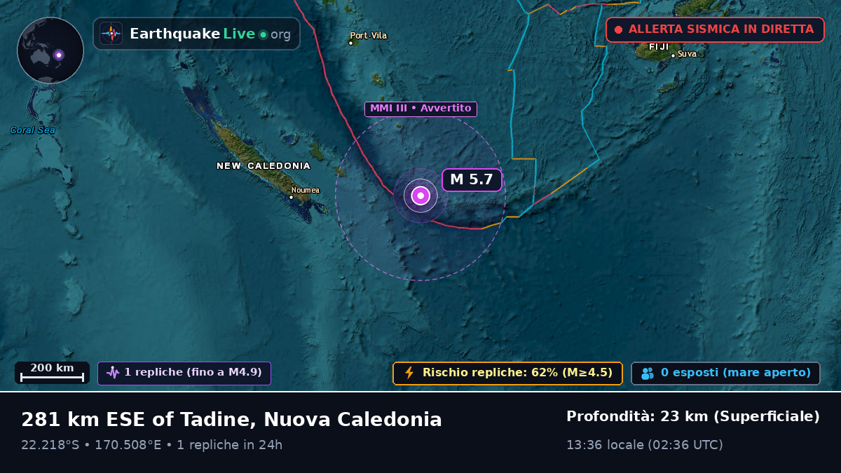 Oceano Pacifico meridionale (Nuova Caledonia)