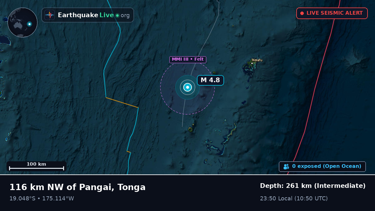 Off the coast of Nuku'alofa, Tonga