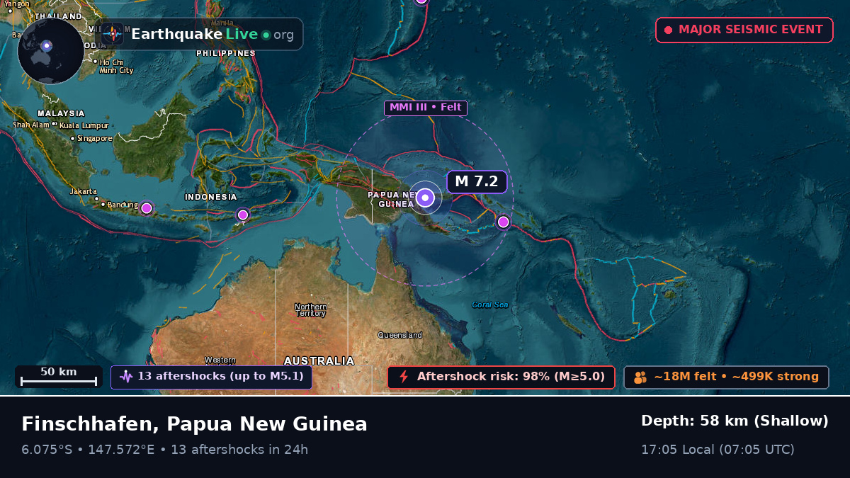 Off the coast of Lae, Papua New Guinea