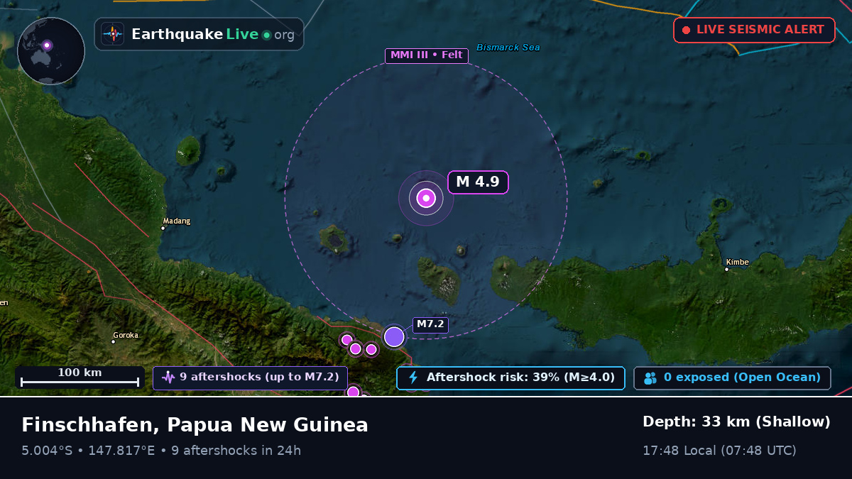 Off the coast of Lae, Papua New Guinea