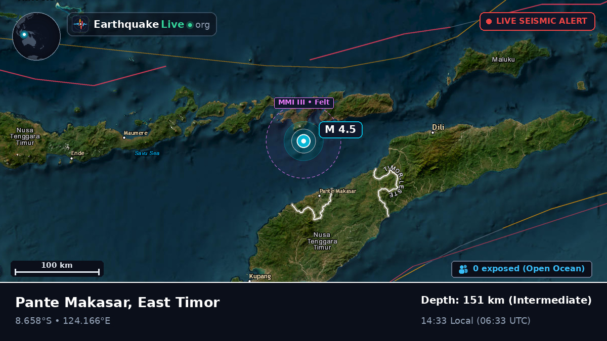 Off the coast of Dili, East Timor