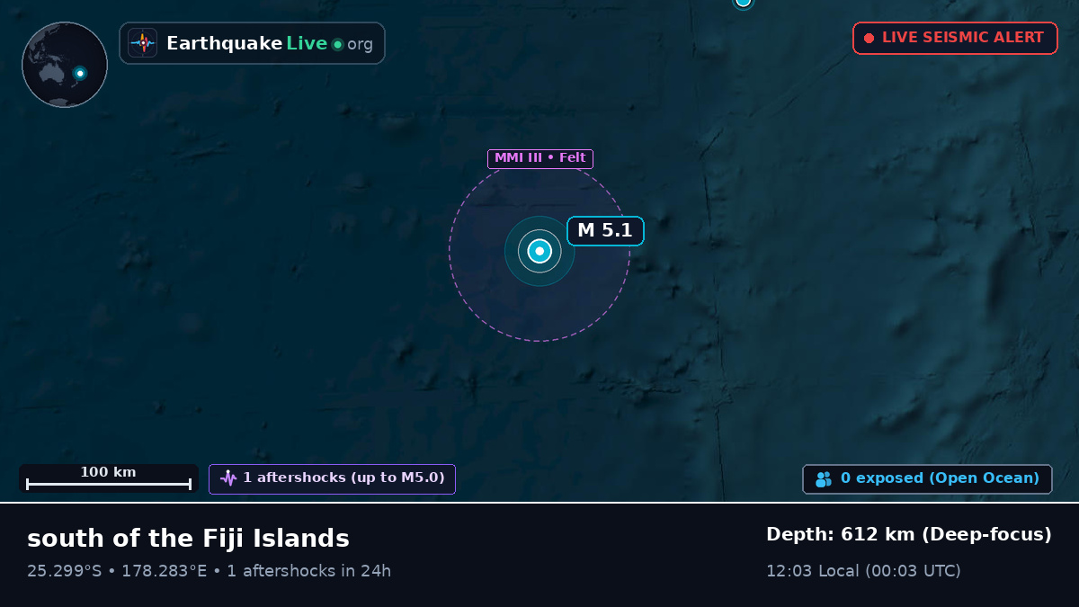 South Pacific Ocean (Kermadec Islands)
