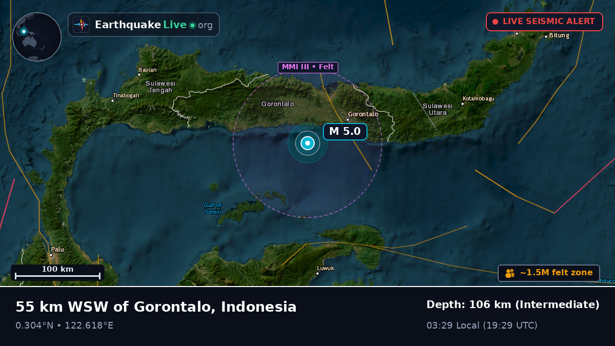 Off the coast of Gorontalo, Indonesia