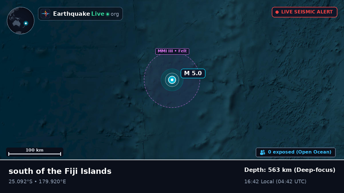 South Pacific Ocean (Kermadec Islands)