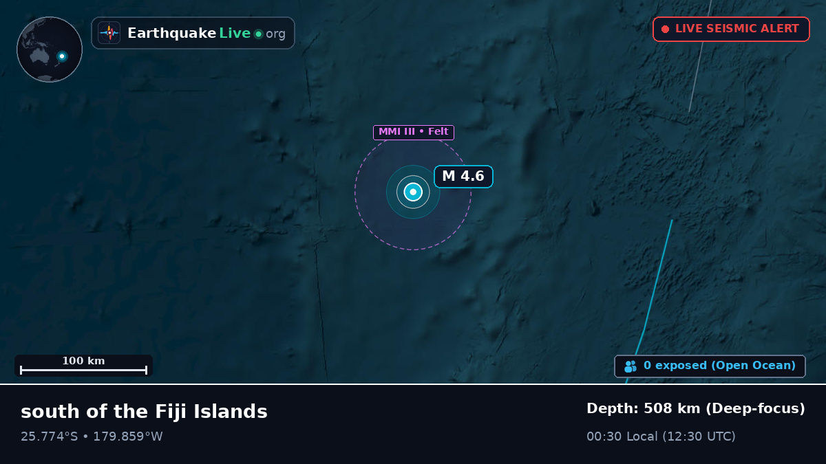 South Pacific Ocean (Kermadec Islands)