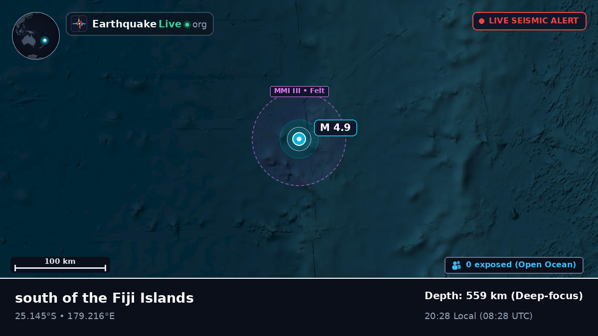South Pacific Ocean (Kermadec Islands)