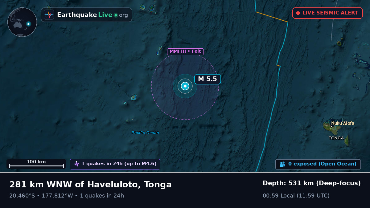 South Pacific Ocean (Tonga)