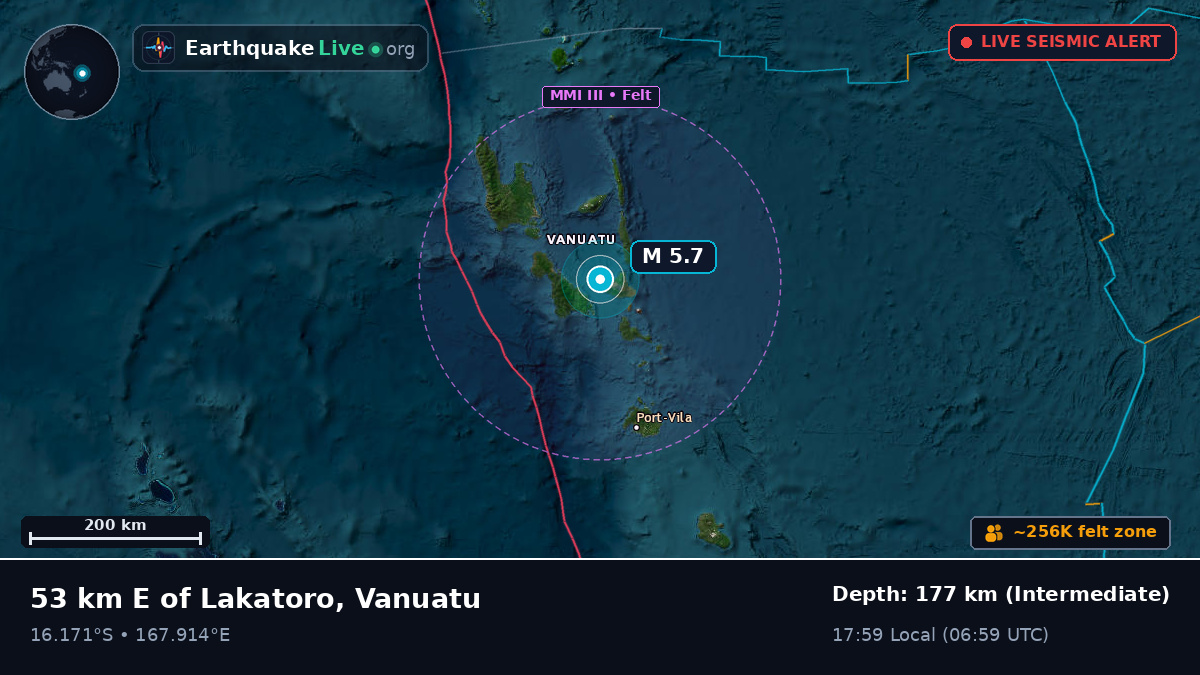 Off the coast of Port Vila, Vanuatu
