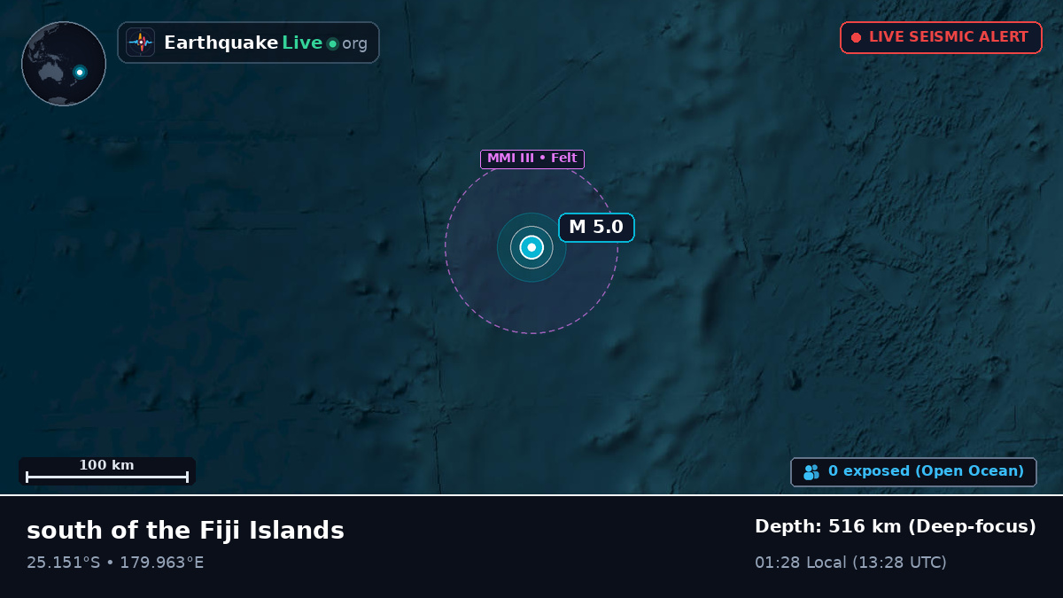 South Pacific Ocean (Kermadec Islands)