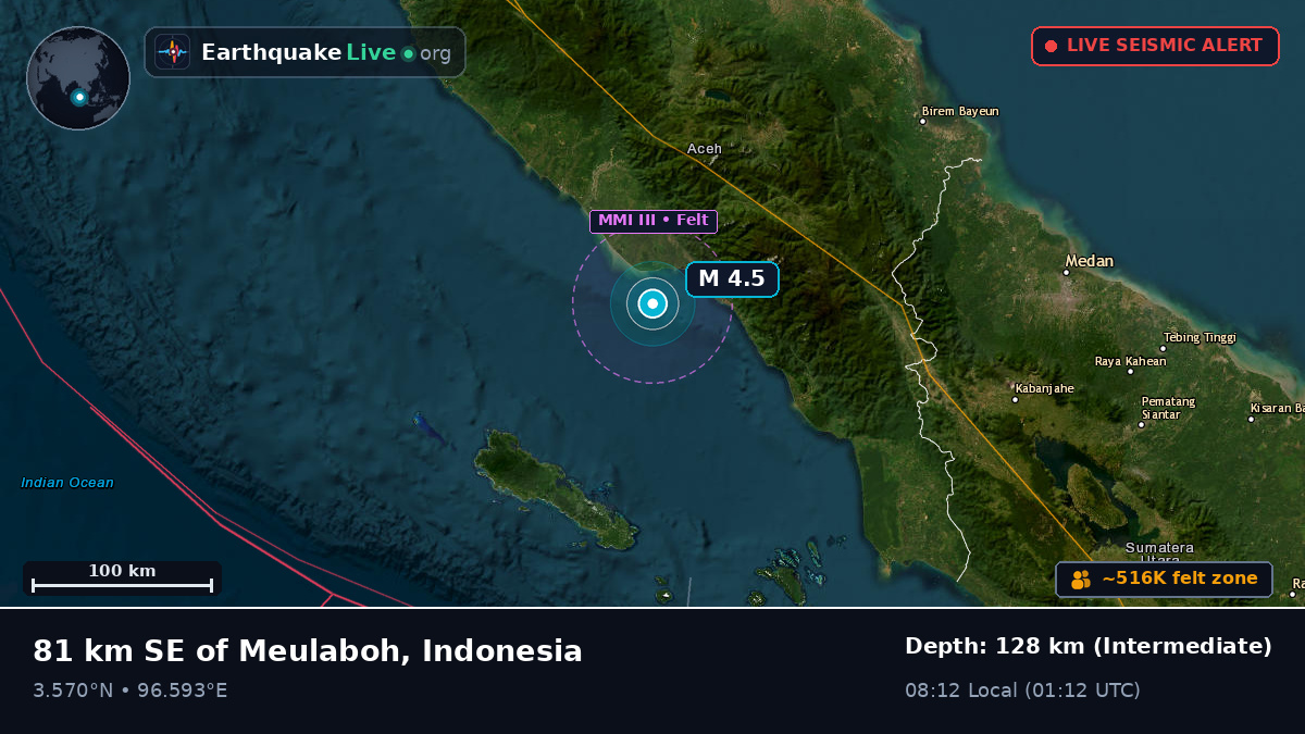 Off the coast of Lhokseumawe, Indonesia