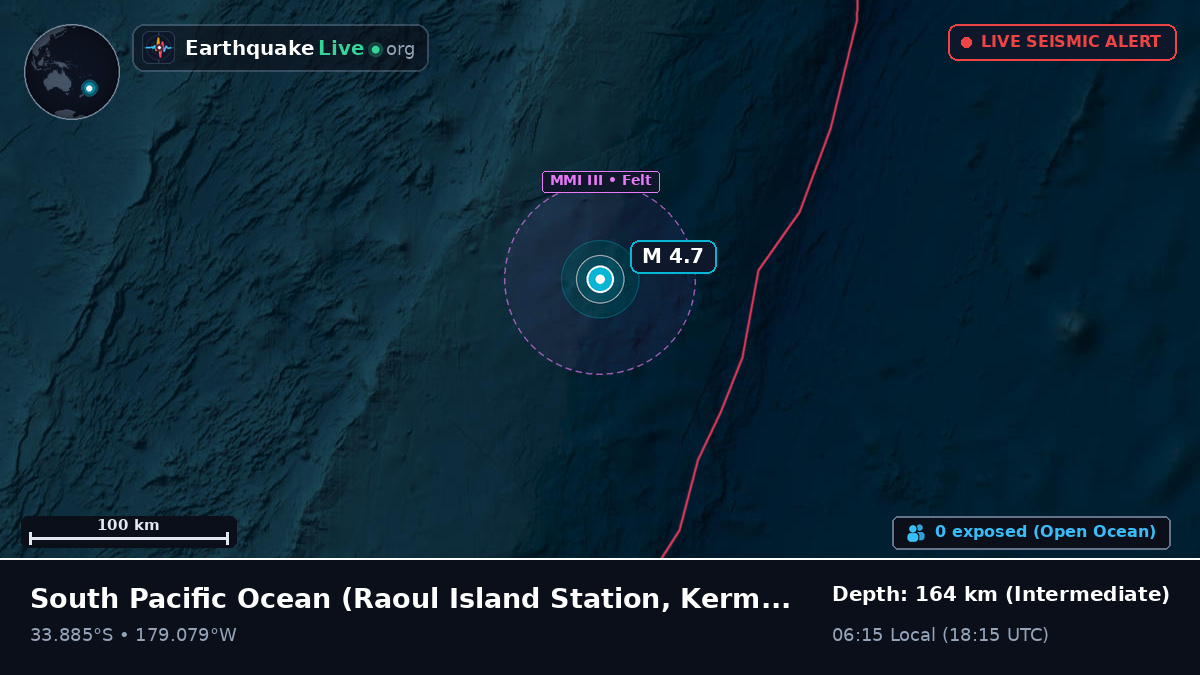 South Pacific Ocean (Kermadec Islands)