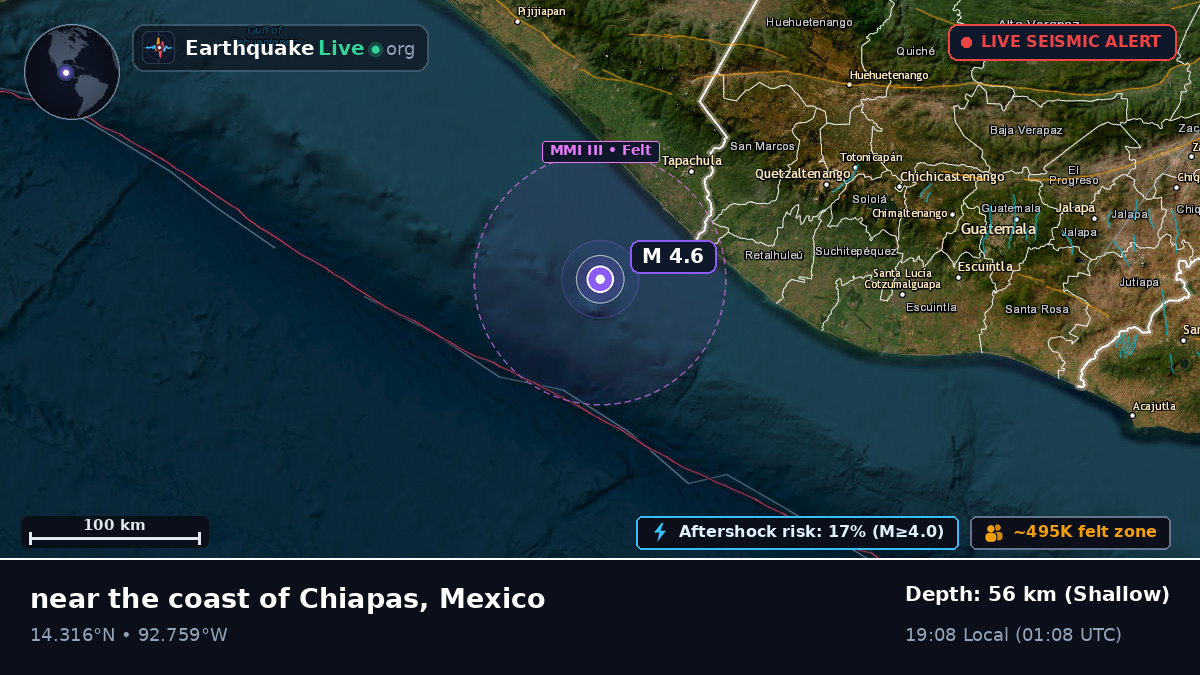 Off the coast of Tapachula, Mexico
