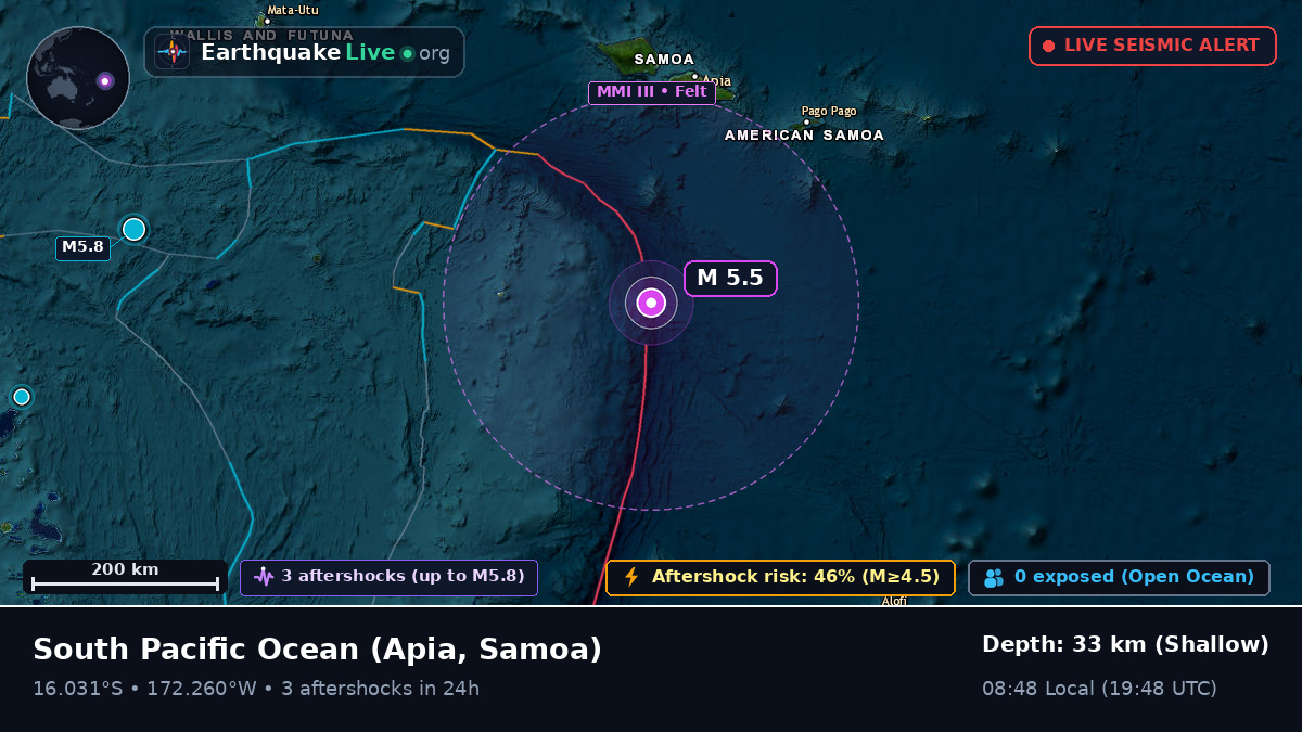 South Pacific Ocean (Samoa)