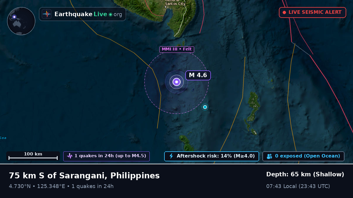 Off the coast of General Santos, Philippines