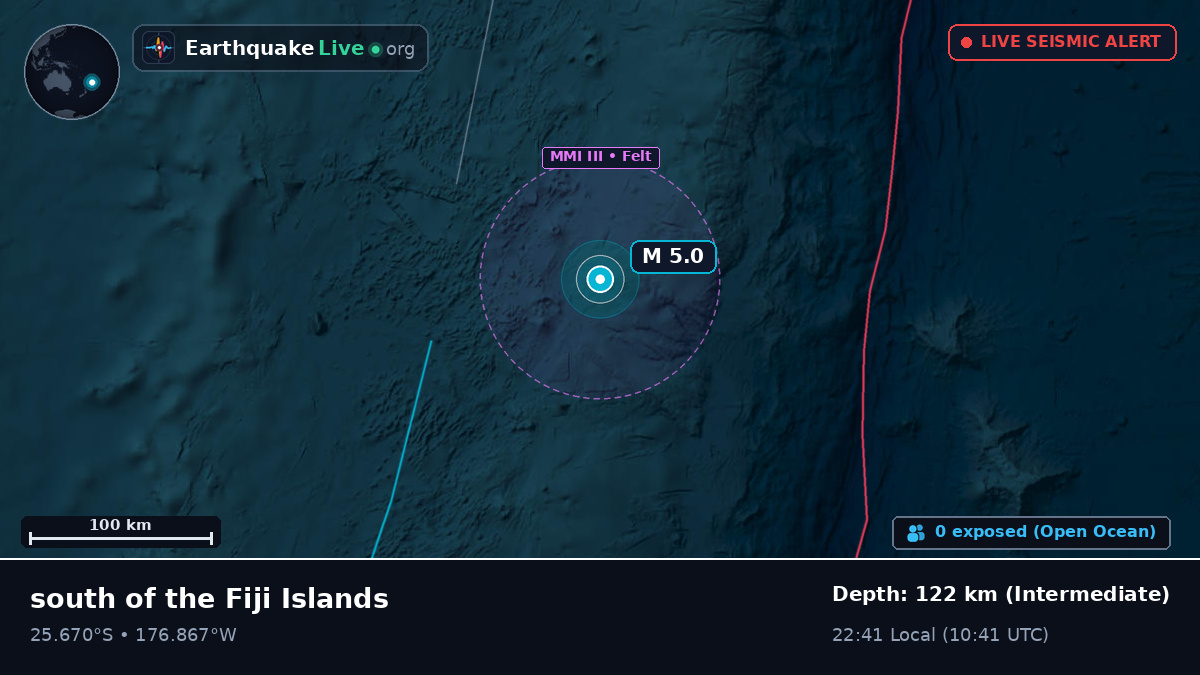 South Pacific Ocean (Kermadec Islands)