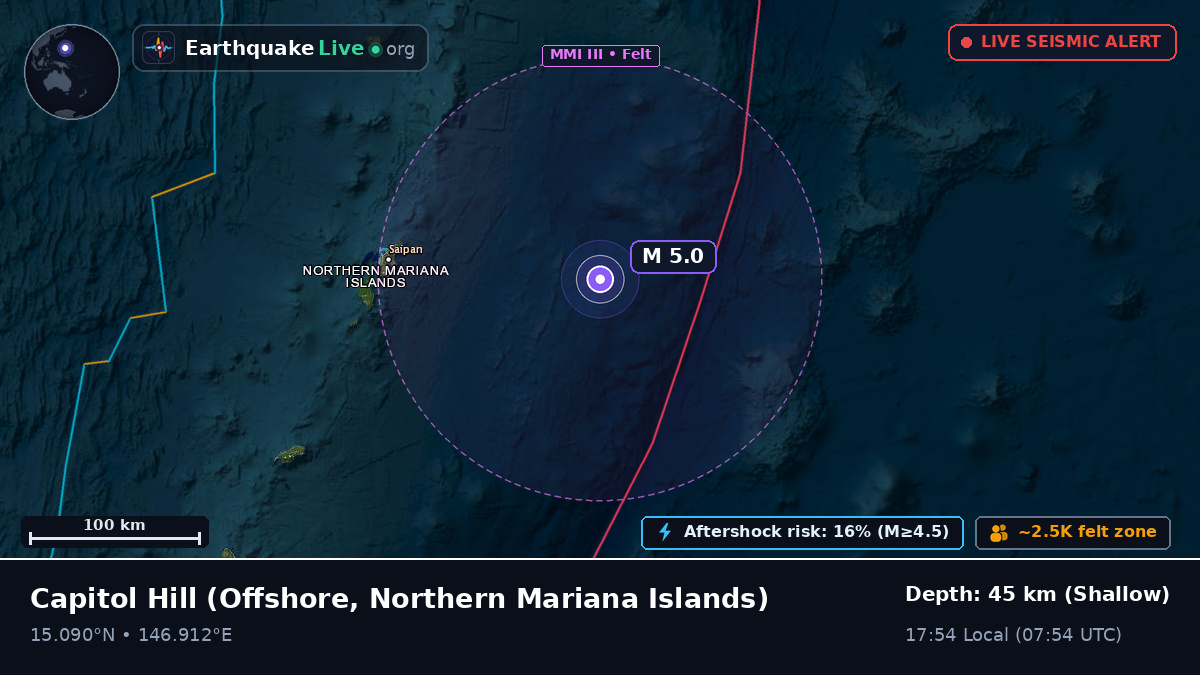 Off the coast of Capitol Hill, Northern Mariana Islands