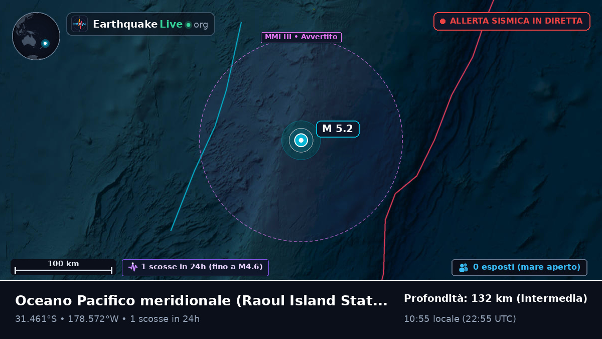 Oceano Pacifico meridionale (Kermadec Islands)