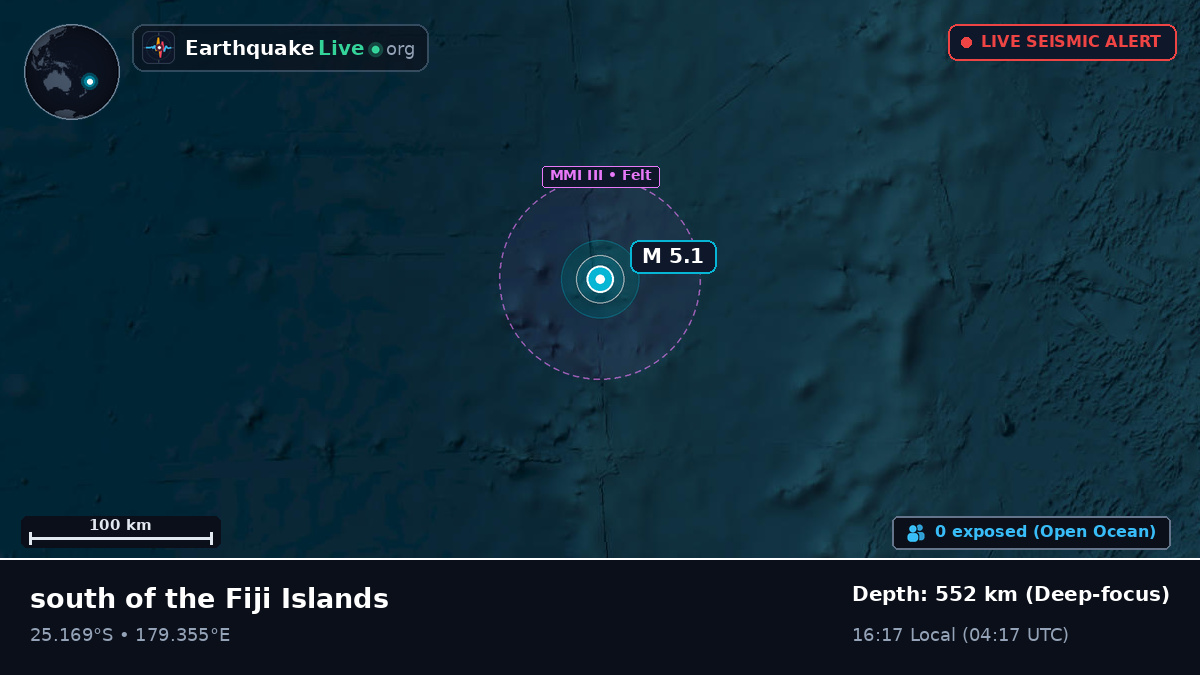 South Pacific Ocean (Kermadec Islands)