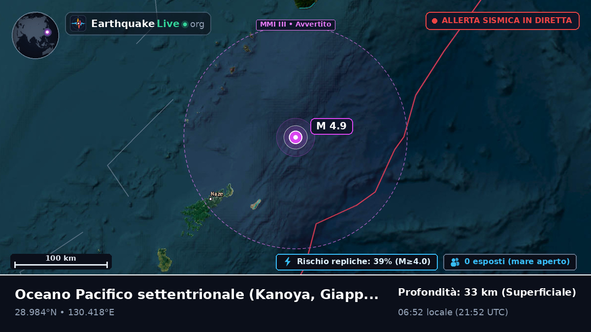 Oceano Pacifico settentrionale (Giappone)