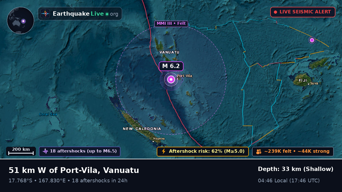 Off the coast of Port Vila, Vanuatu