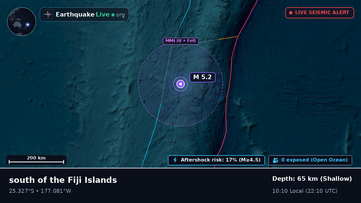 South Pacific Ocean (Kermadec Islands)