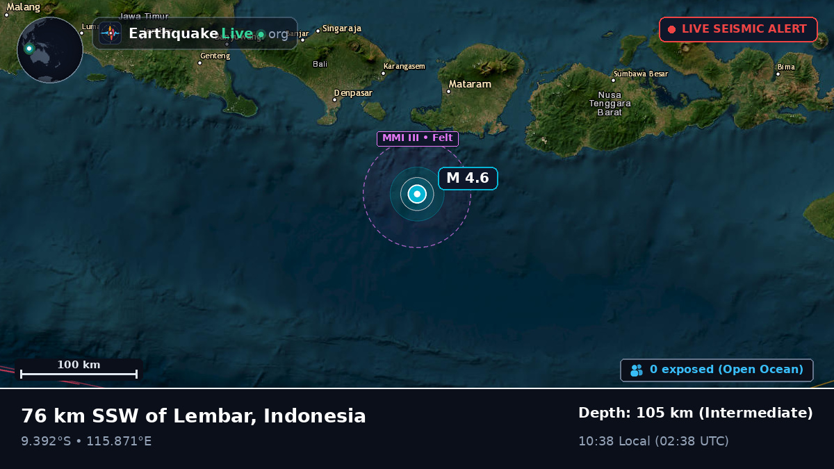 Off the coast of Mataram, Indonesia
