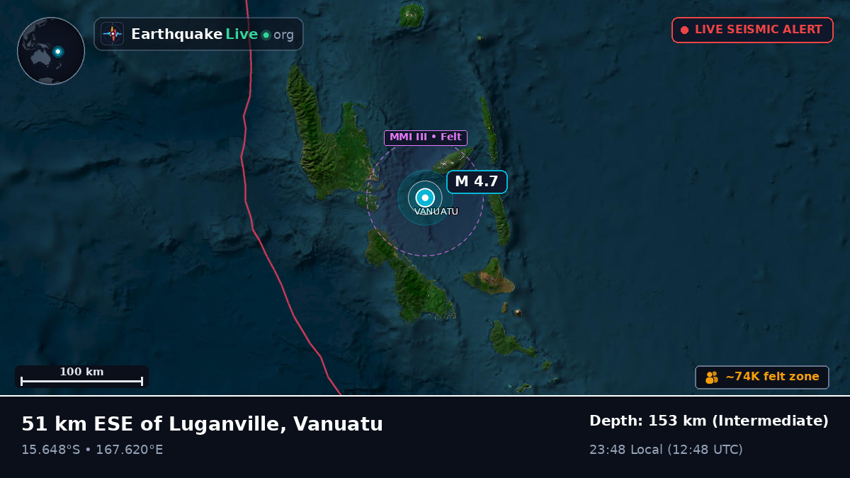 Off the coast of Port Vila, Vanuatu