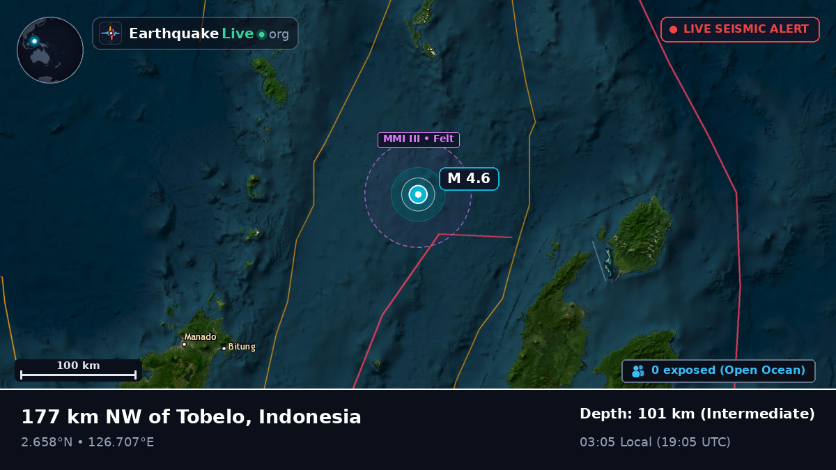 Off the coast of Ternate, Indonesia