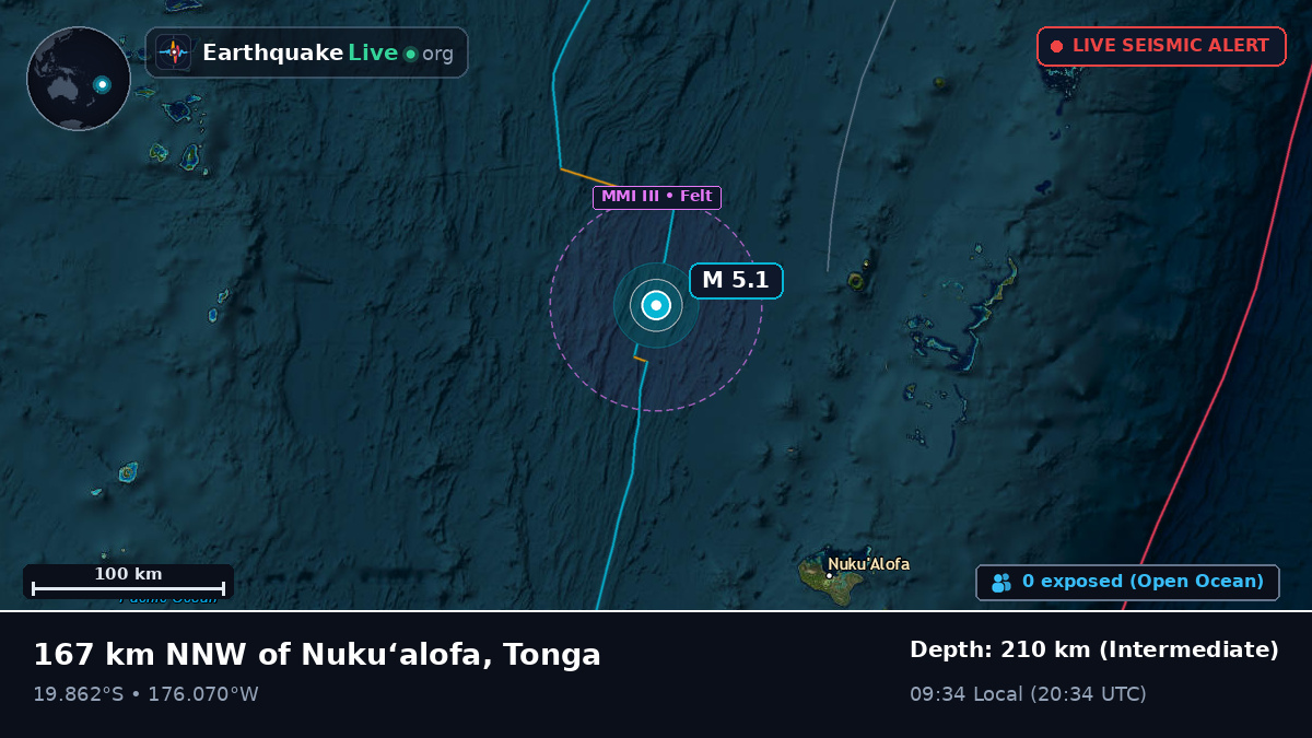 Off the coast of Nuku'alofa, Tonga