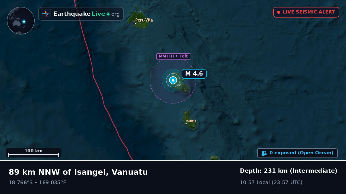 Off the coast of Port Vila, Vanuatu