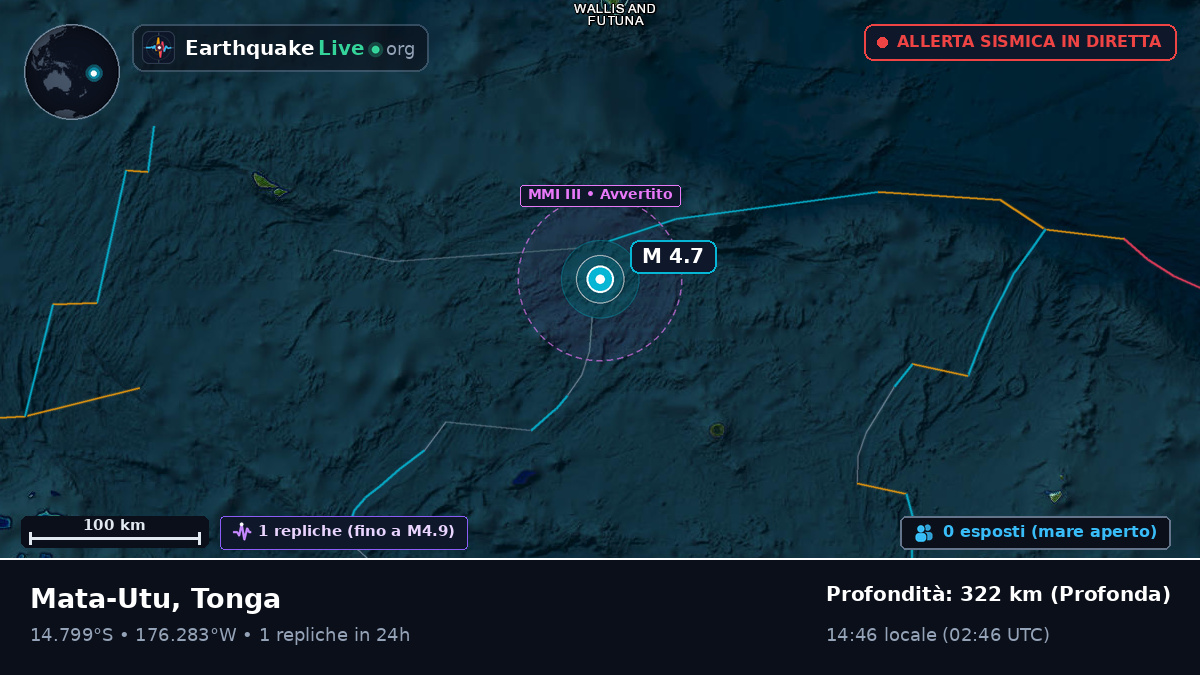 Oceano Pacifico meridionale (Tonga)