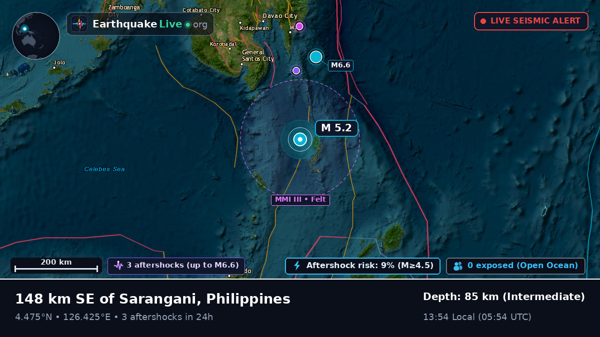 Off the coast of General Santos, Philippines