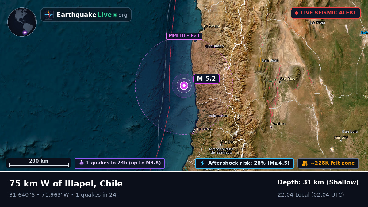 Off the coast of Valparaíso, Chile